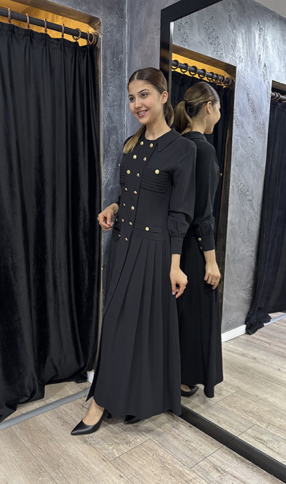 Jamila Sarah Şehsuvar Elbise SİYAH - 4