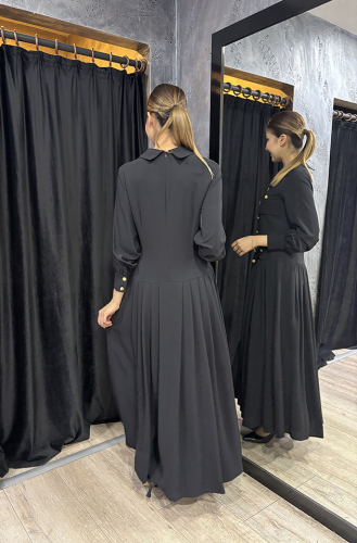 Jamila Sarah Şehsuvar Elbise SİYAH - 5