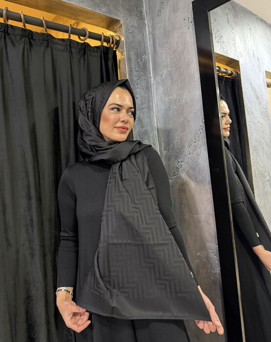 Leyna 4 Season Şal SİYAH - 3