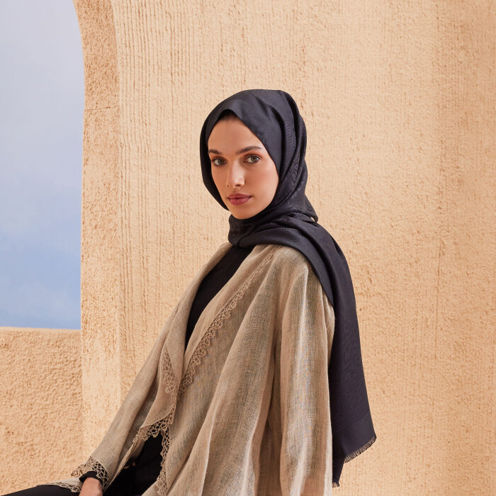 Leyna Delicate Şal SİYAH - 1