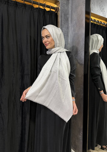Leyna Exclusive Şal Buz Gri