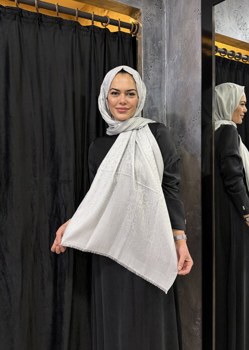 Leyna Exclusive Şal Buz Gri - 2