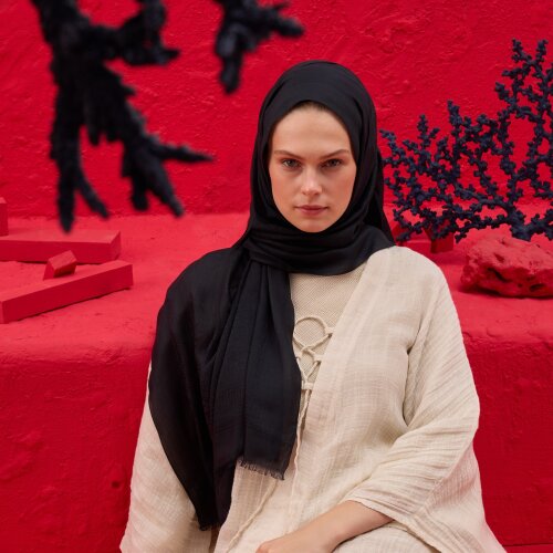 Leyna Exclusive Şal SİYAH