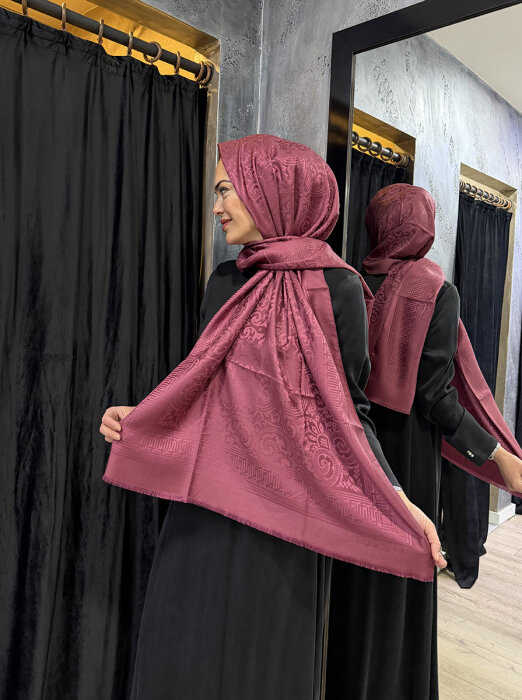 Leyna Exclusive Şal vişne - 2