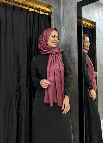 Leyna Exclusive Şal vişne - 4