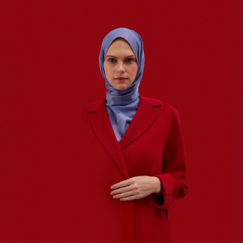 Leyna Soft Touch Şal Böğürtlen Mavi 