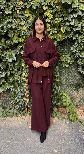 MaQ Amber Pantolon BORDO 