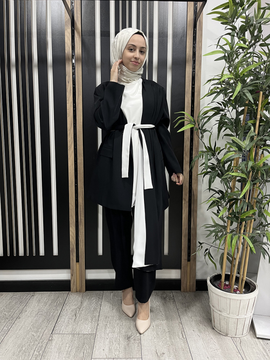 MaQ Arjan Takım SİYAH EKRU - 1