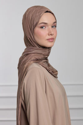 MaQ Aura Silky Jakarlı Şal VİZON - 1