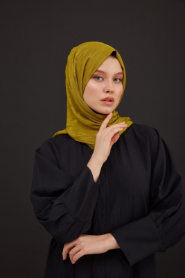 MaQ Aura Silky Jakarlı Şal YAĞ YEŞİLİ 