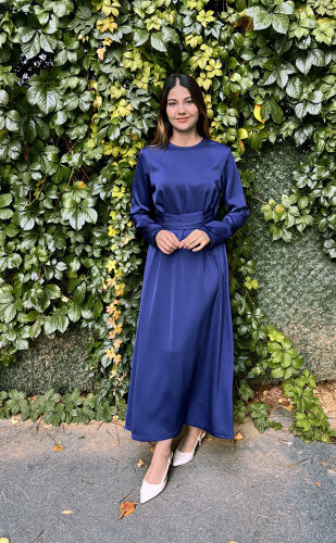 MaQ Design Bordo Elbise PARLEMENT-MAVİ 