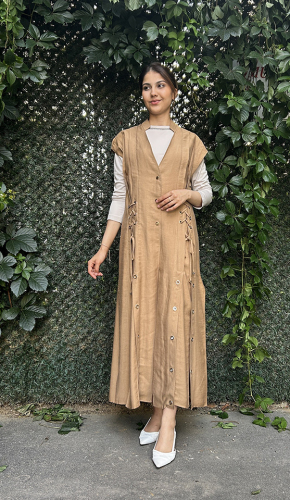 Maq Desing Rode Yelek SÜTLÜ KAHVE