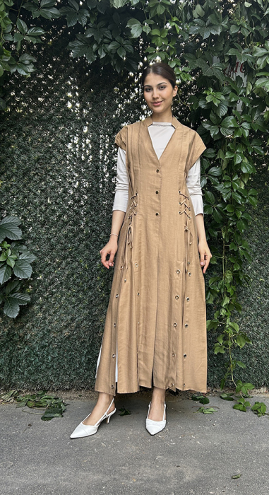 Maq Desing Rode Yelek SÜTLÜ KAHVE - 2