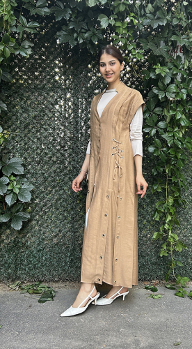 Maq Desing Rode Yelek SÜTLÜ KAHVE - 3