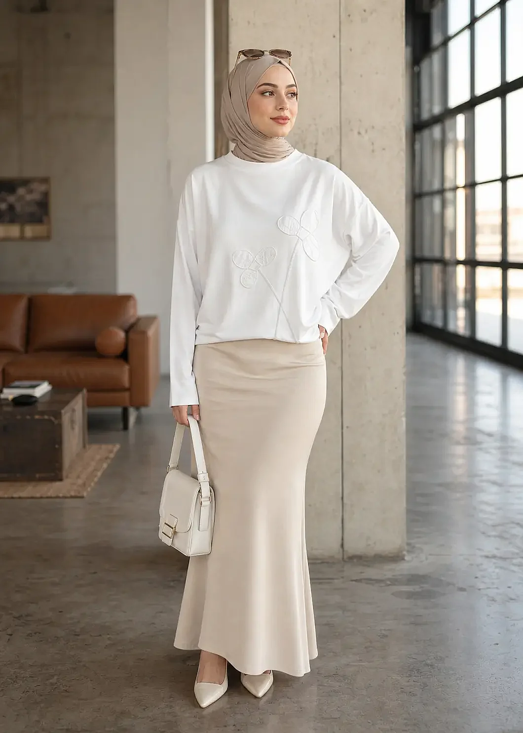 MaQ Gül Bluz BEYAZ - 1