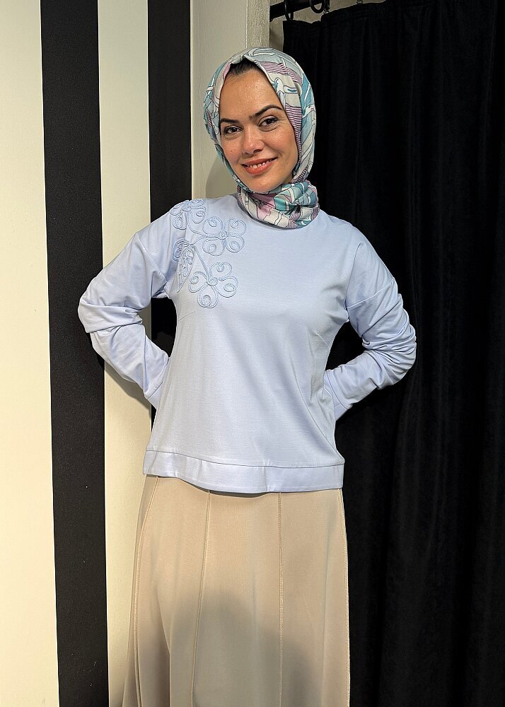 MaQ Nur Bluz MAVİ (1)
