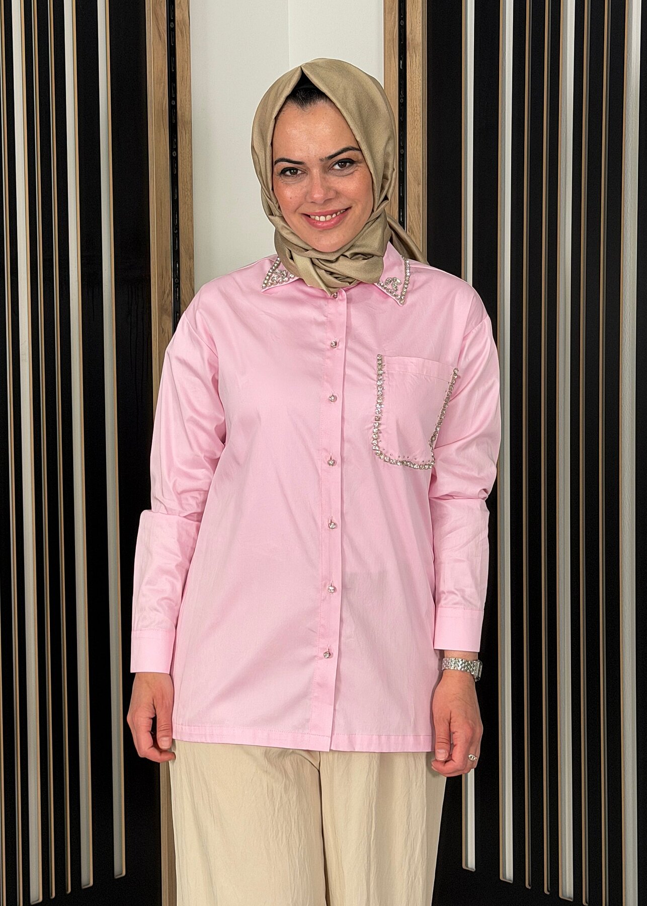 MaQ Parıltı Gömlek PEMBE - 2