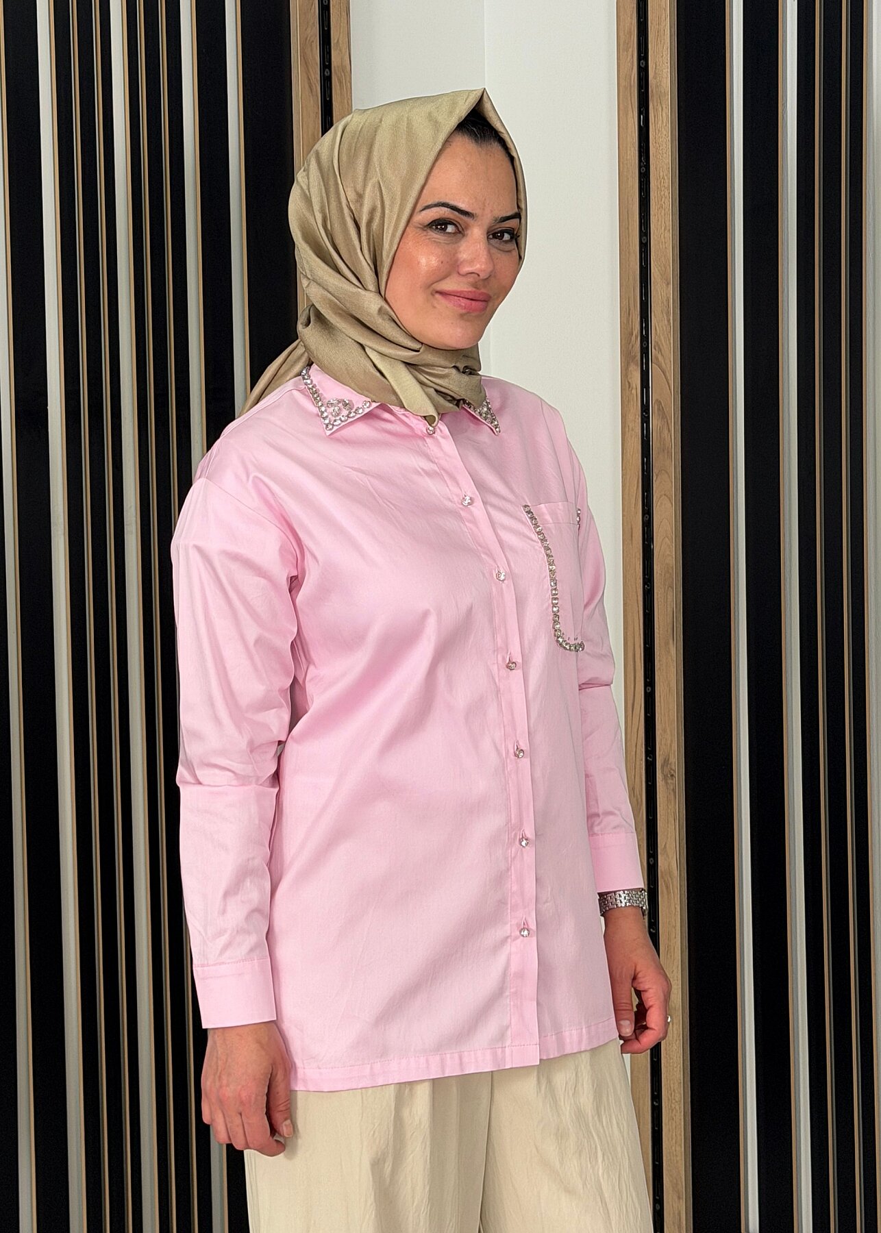 MaQ Parıltı Gömlek PEMBE - 3
