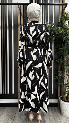 MaQ Remi Elbise SİYAH EKRU - 3