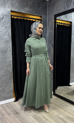 MaQ Reta ELbise ZÜMRÜT - 1