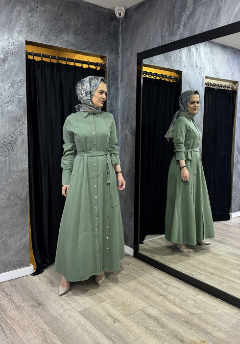 MaQ Reta ELbise ZÜMRÜT - 4