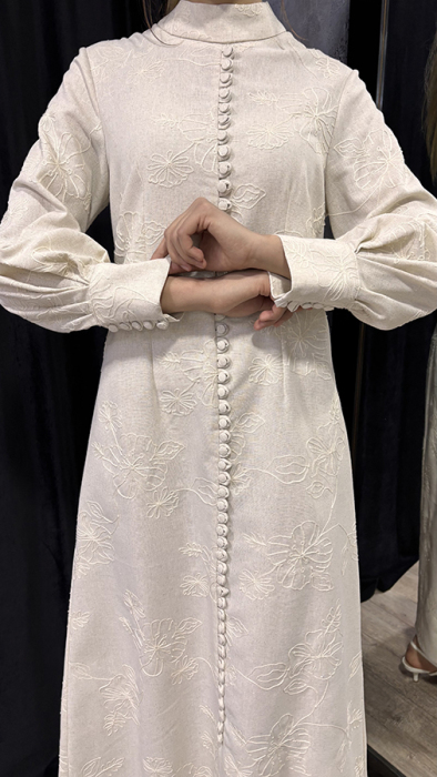 MaQ Rosa Elbise Kemik - 5