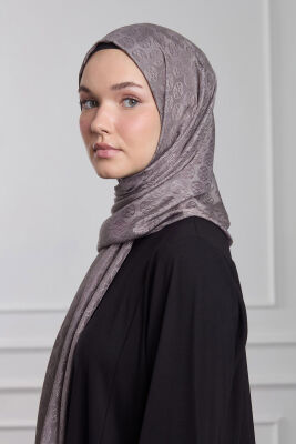 MaQ Shine Silky Jakarlı Şal GRİ 