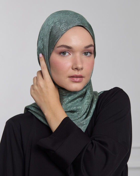MaQ Shine Silky Jakarlı Şal MİNT - 2