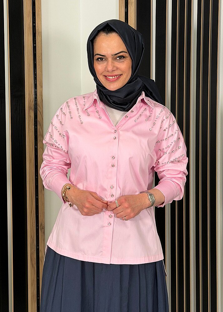 MaQ Taş Gömlek PEMBE - 2