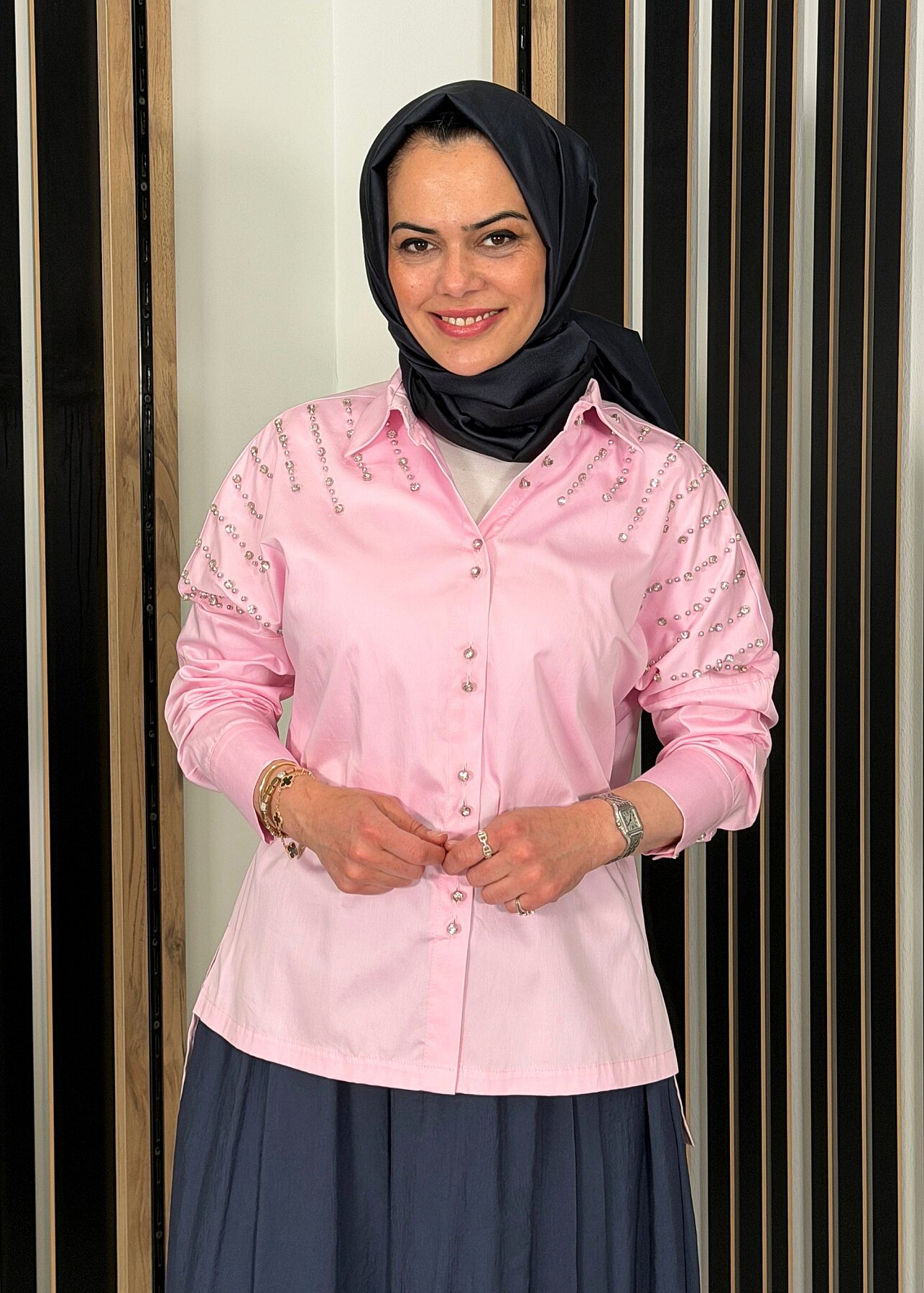 MaQ Taş Gömlek PEMBE - 2