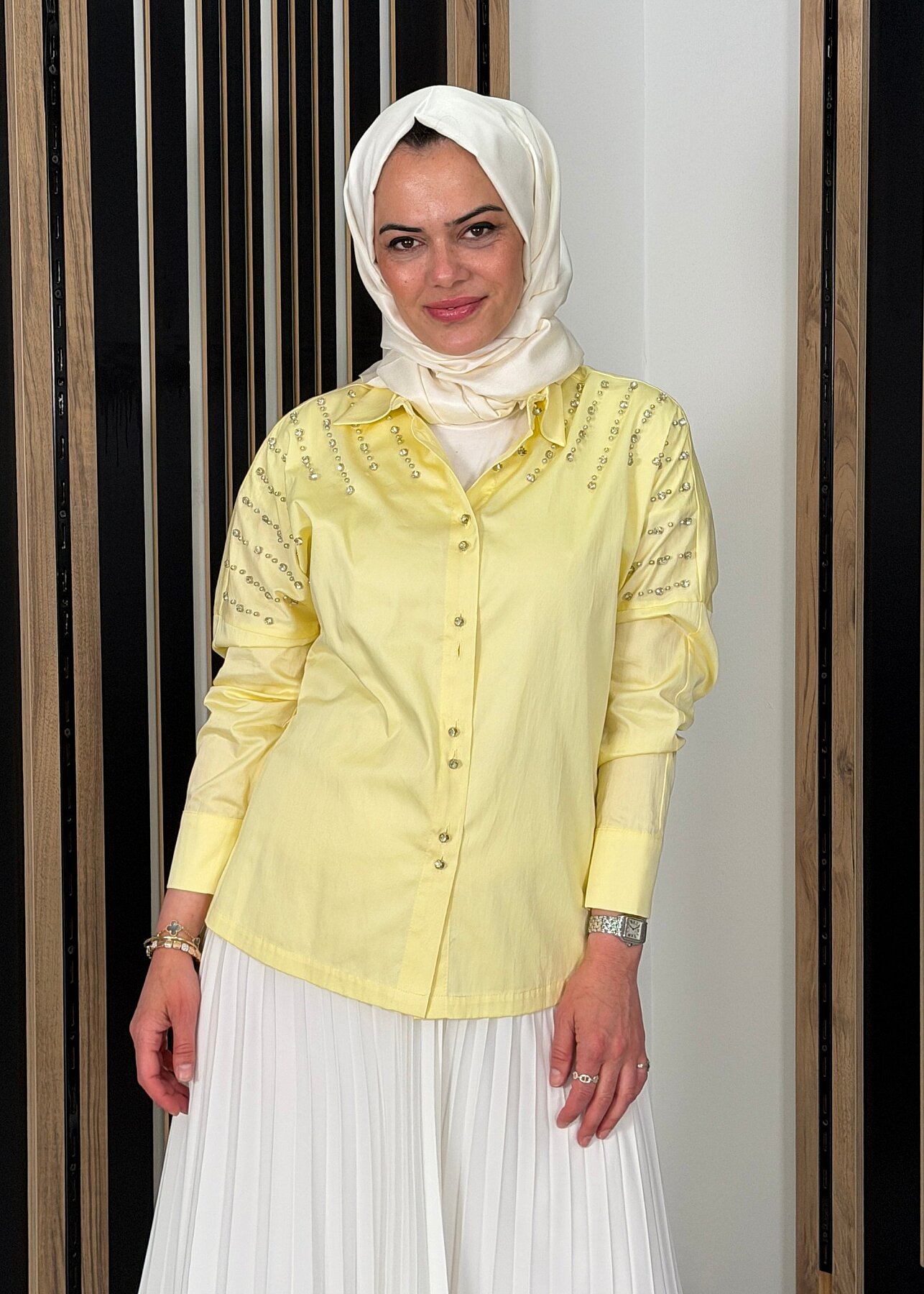 MaQ Taş Gömlek SARI - 3
