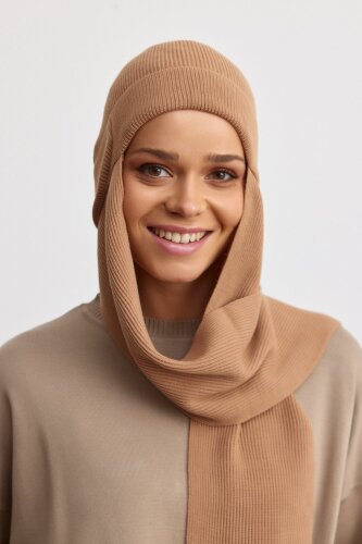MerWish Atkılı Bere CAMEL - 1