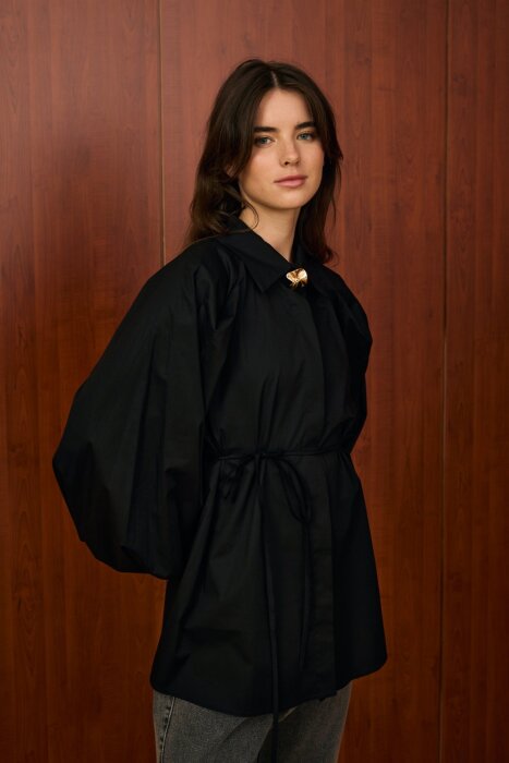 MerWish Balerin Gömlek SİYAH - 2
