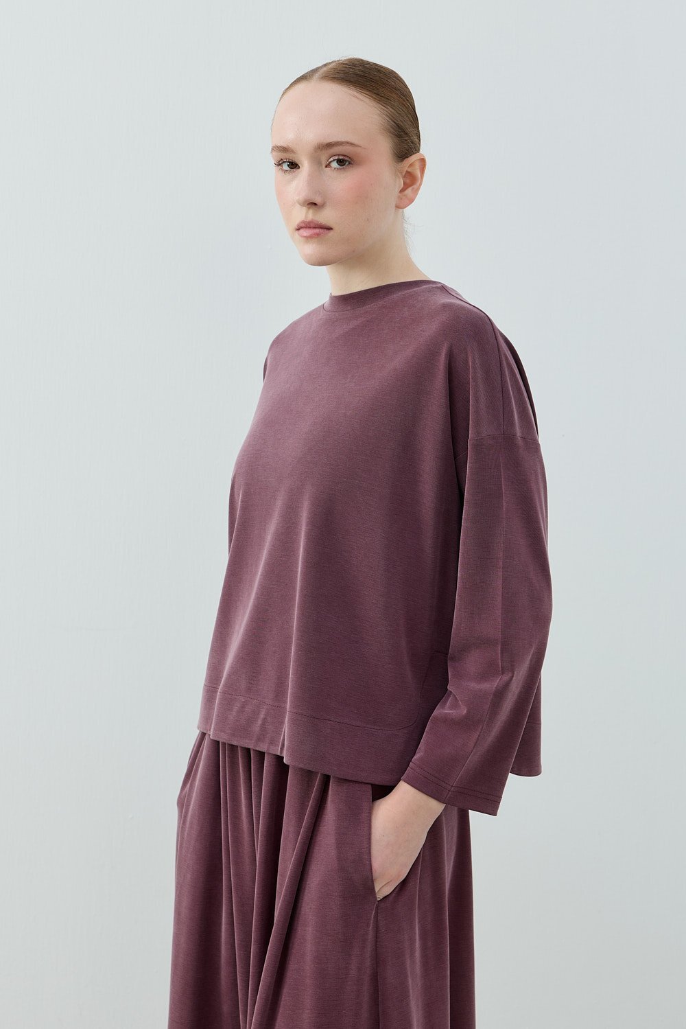 MerWish Basic Bambu Takım BORDO - 3