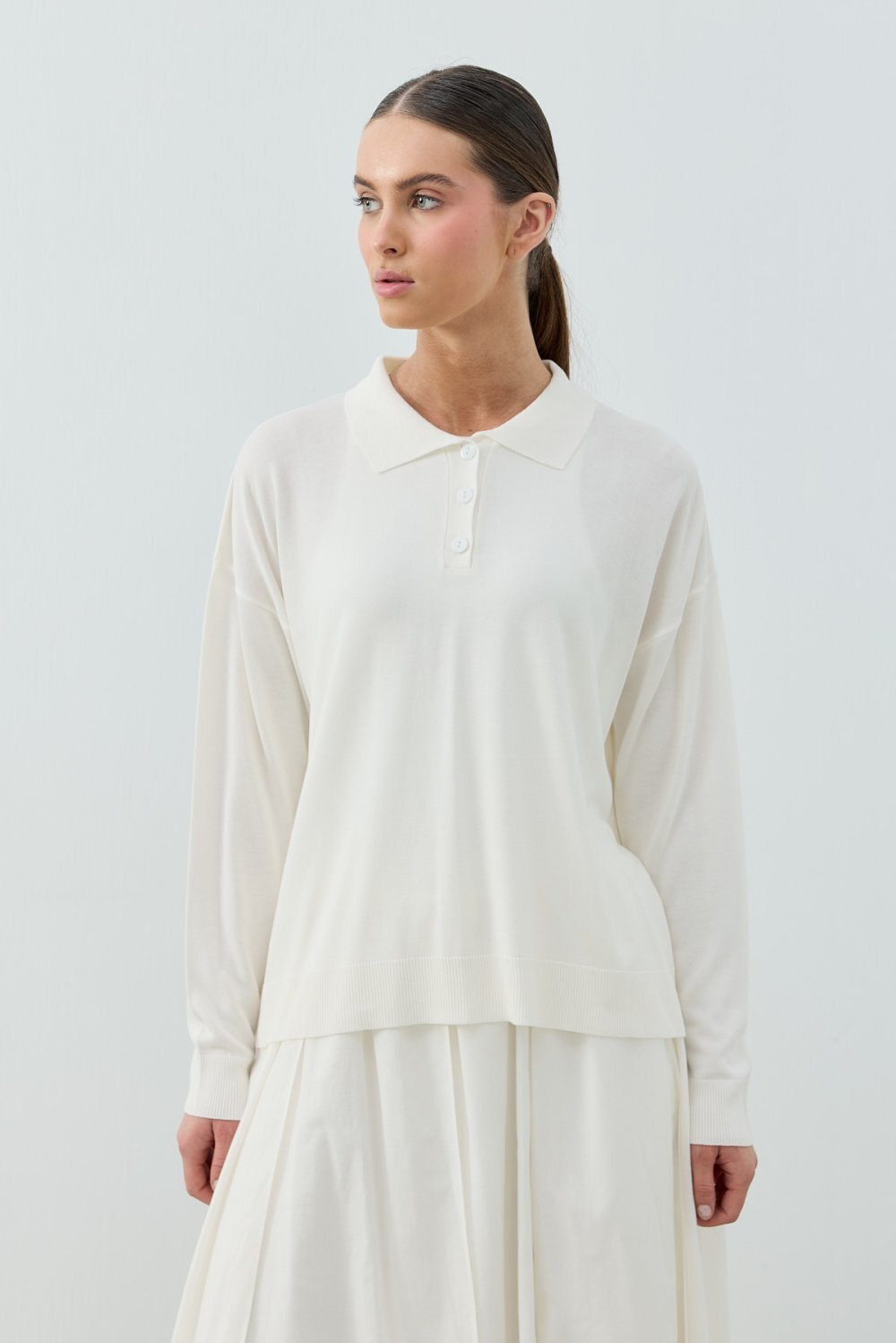 MerWish Basic Triko BEYAZ - 1