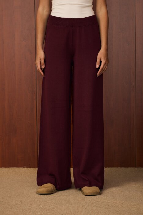 MerWish Basic Triko Pantolon BORDO - 1