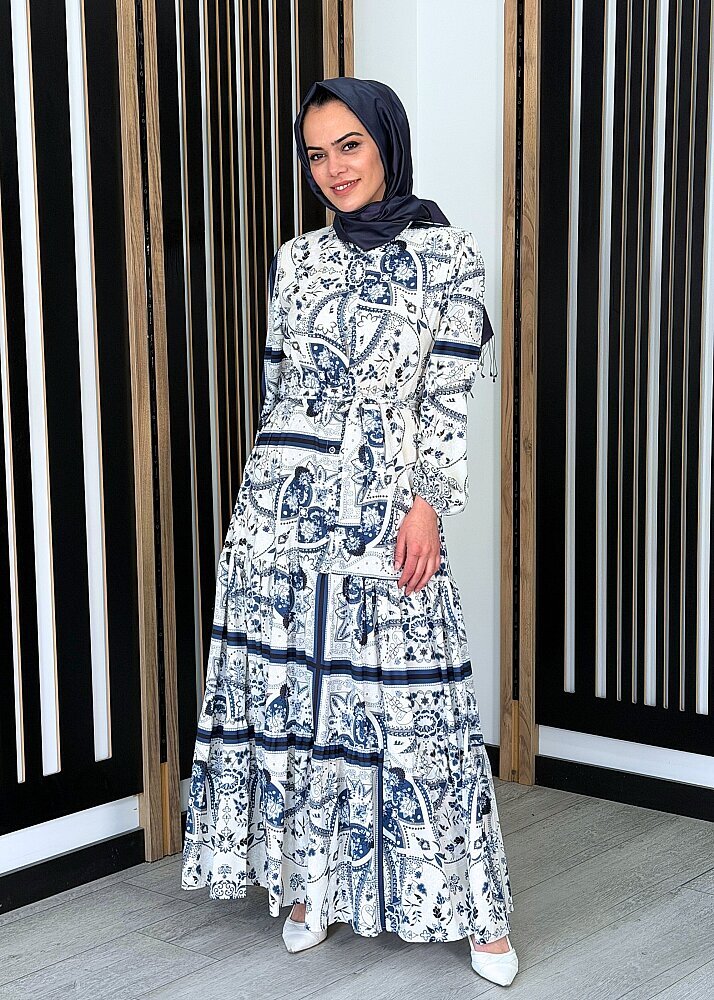 MerWish Bloom Serisi Elbise LACİVERT