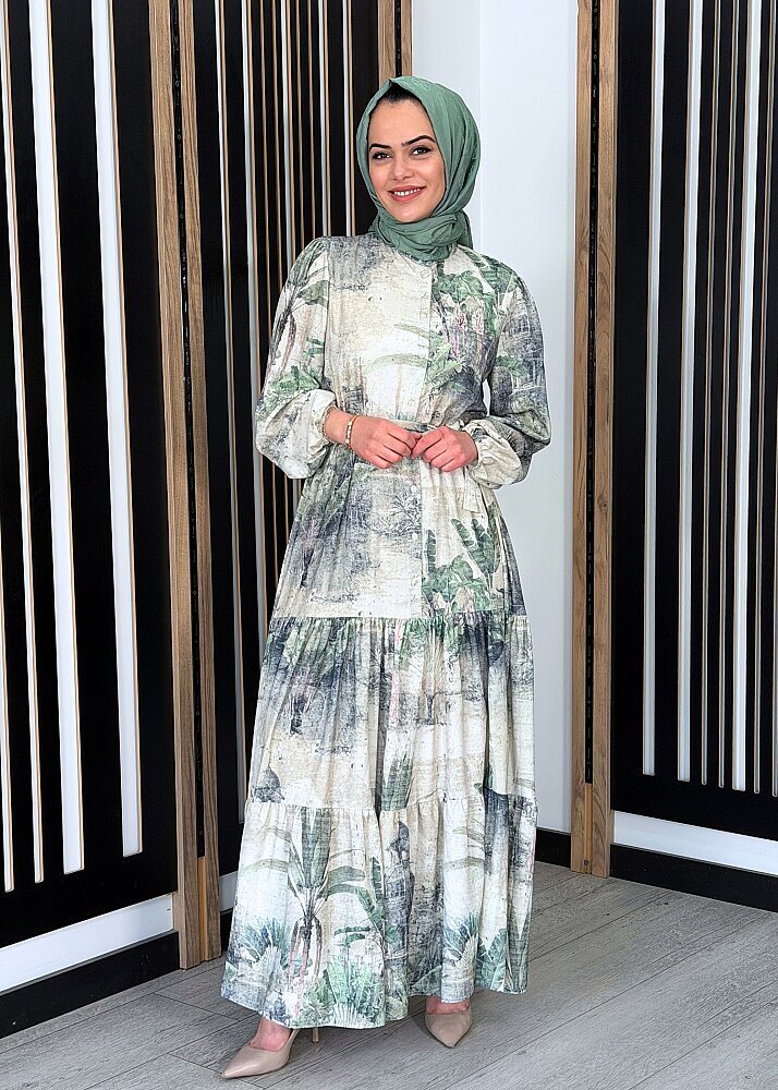 MerWish Bloom Serisi Elbise YEŞİL