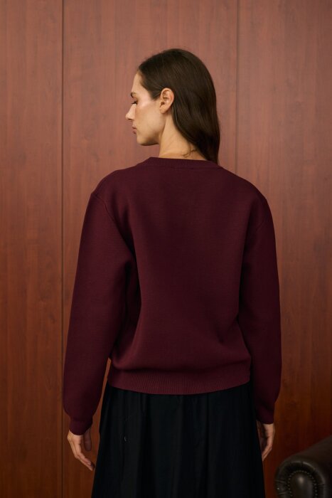 MerWish Bomber Mini Hırka BORDO - 5