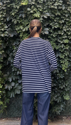 MerWish Çizgili Tshirt LACİVERT - 4