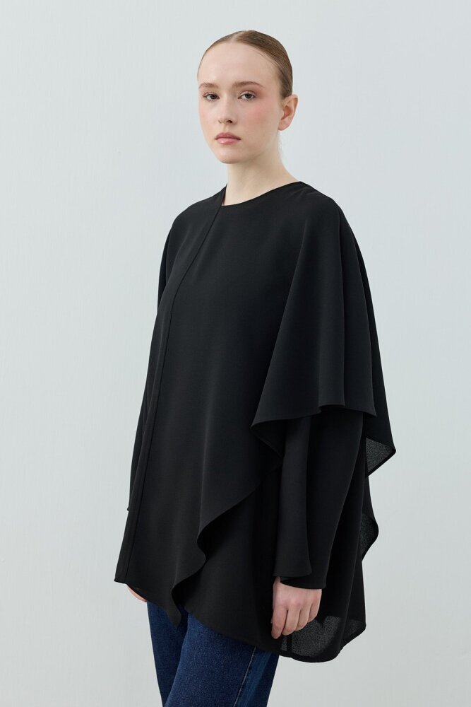 MerWish Clera Krep Tunik SİYAH - 3