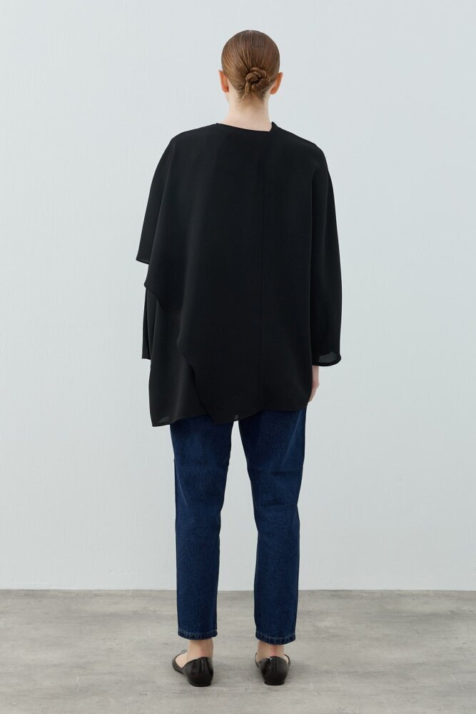 MerWish Clera Krep Tunik SİYAH - 4