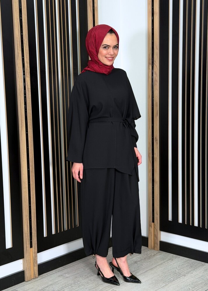 MerWish Clera Krep Tunik SİYAH - 3