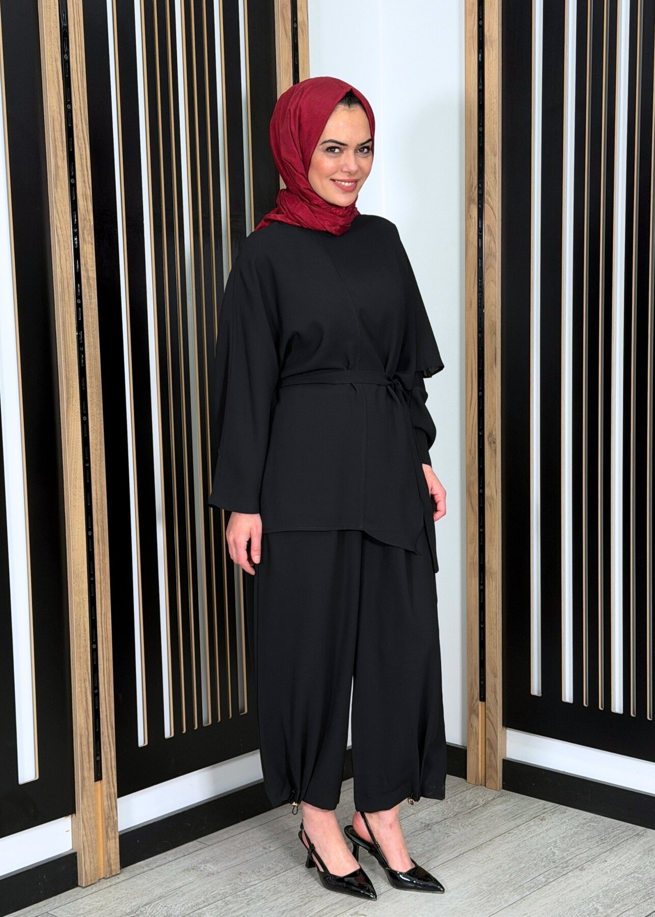 MerWish Clera Krep Tunik SİYAH - 3