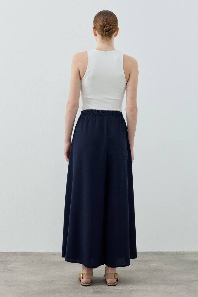 MerWish Comfy Krep Pant/Etek LACİVERT - 2