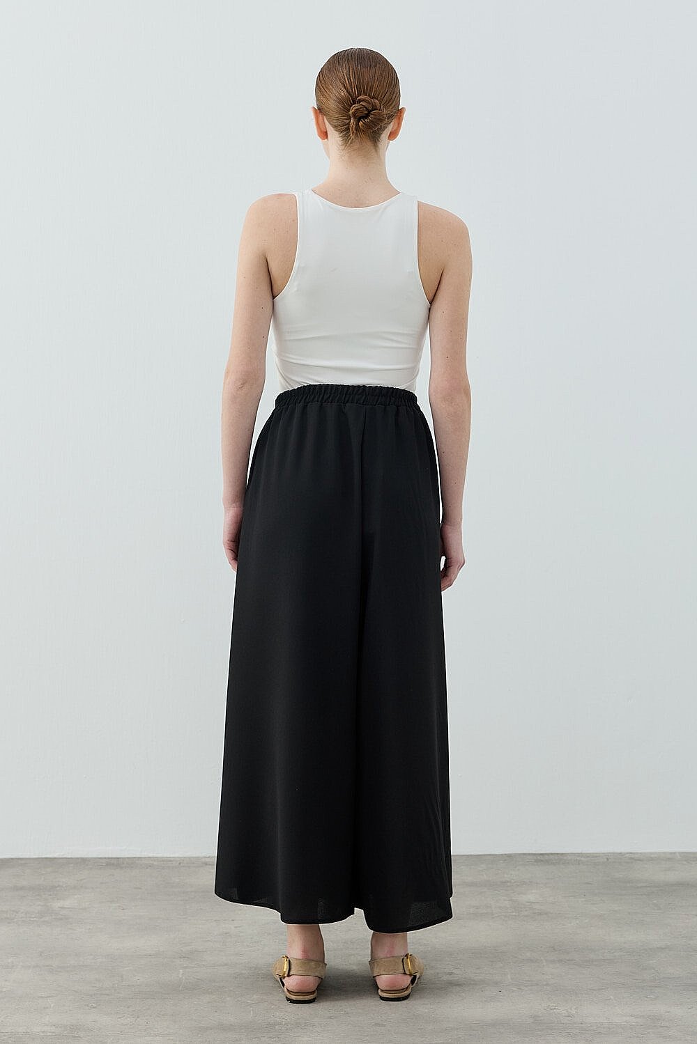 MerWish Comfy Krep Pant/Etek SİYAH - 3