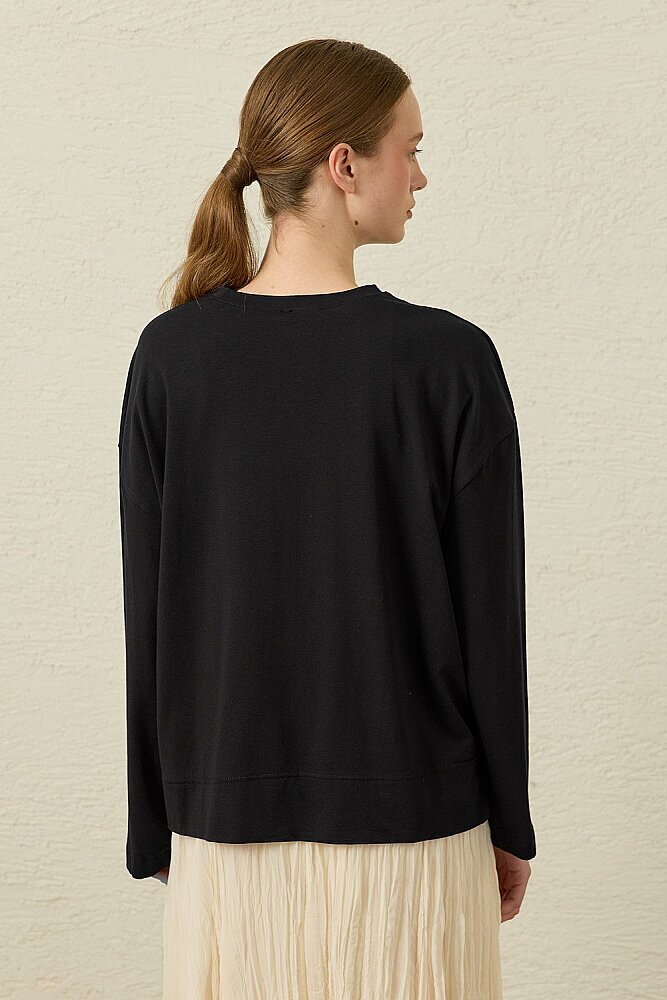 MerWish Comfy Penye Tunik SİYAH - 4