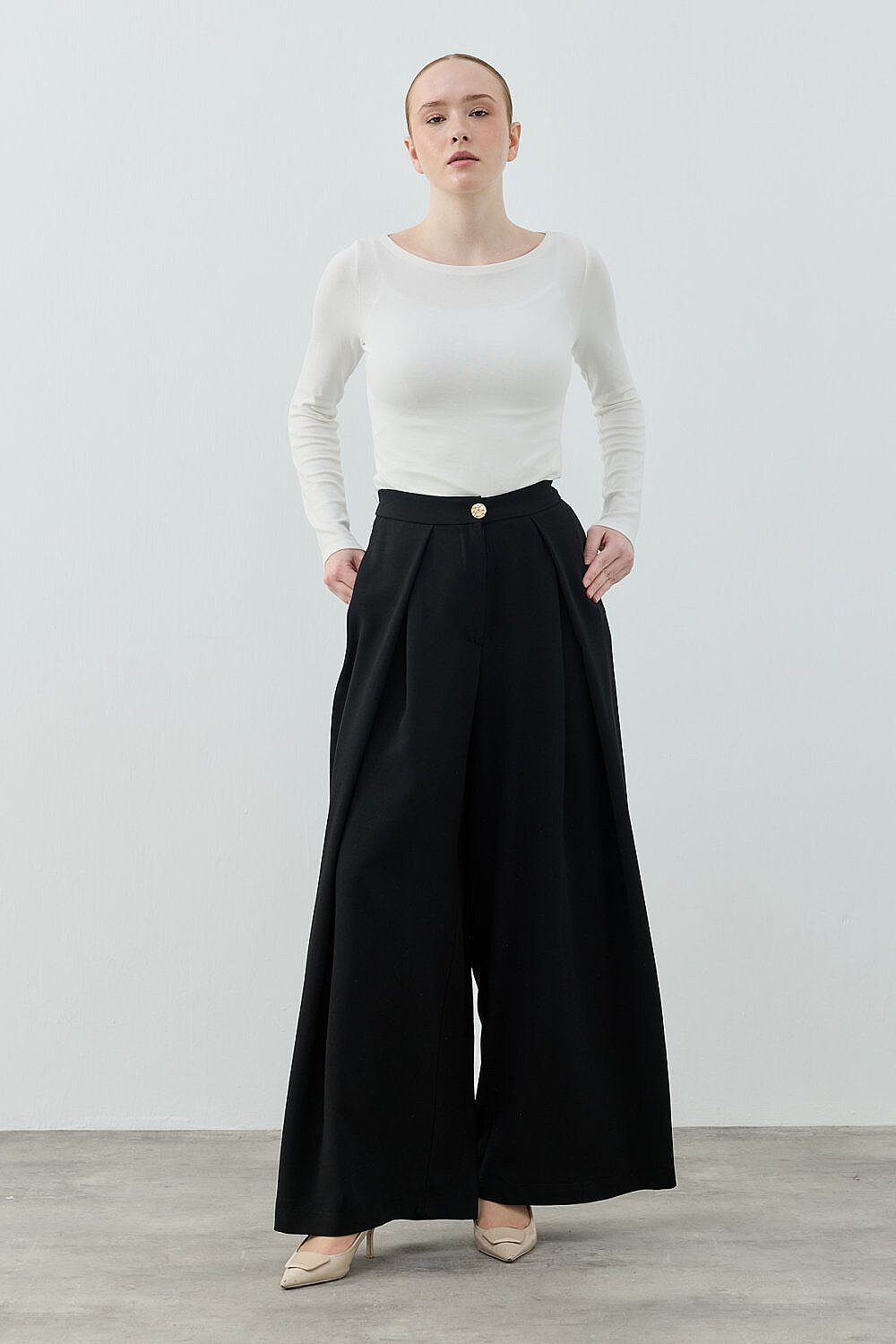 MerWish Dixi Krep Pantolon SİYAH - 1