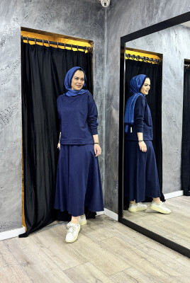 MerWish Etek Taşlı Takım LACİVERT 