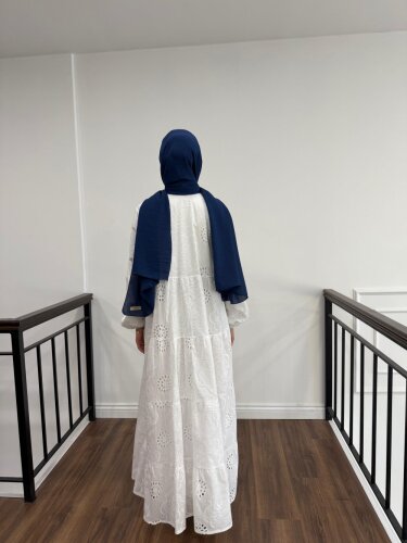 Merwish Lady Brode Elbise EKRU - 4